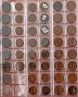 86db-os, főleg német érmékből álló tétel jó állapotú berakóban T:vegyes
86pcs coin lot, mostly from...