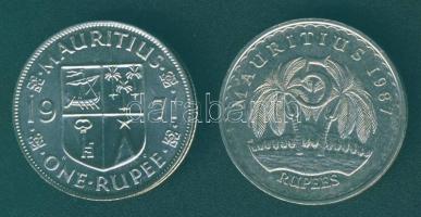 Mauritius 1971. 1R T:1 + 1987. 5R T:2 ph