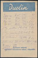 cca 1920 "Győri Lakgyár Reichold és Boecking Győr" reklámlapja, a hátoldalán ceruzás bejeg...