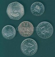 Man-sziget 1971. 2p, 5p, 10p, 50p + 1976. 5p, 10p T:BU,2