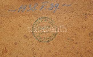 Deák Nándor (1883-1953): Nagybányai virágzó fák (Gutin), 1938. Olaj, karton. Jelezve jobbra lent. Há...