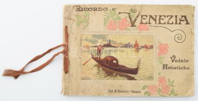 1925 Ricordo di Venezia - Vedute Artiche, Edit. A. Scrocchi Venezia, színes képekkel, viseltes állap...