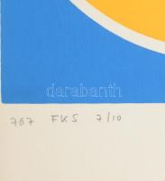 Joláthy Attila (1927-1998): 767 FKS, 1976. Szitanyomat, papír, jelzett, számozott (7/10). 30x28,5 cm...
