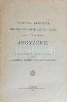 Veszprém vármegye községei és egyéb lakott helyei hivatalos neveinek jegyzéke. A Magyar Kir. Belügyminister megbízásából kiadja az Országos Községi Törzskönyvbizottság. Bp., 1909, Pesti Könyvnyomda Rt., 16 p. Kiadói tűzött papírkötés, kissé sérült, foltos borítóval.