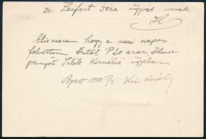 1933 Bp., vacsorajegy Muzsikó István székesfővárosi elöljáró tanácsnok díszelnökségi ünnepségére a F...