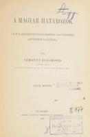 Simonyi Zsigmond: A magyar határozók. Bp., 1888., MTA,(Franklin-ny.), 4+456 p. Átkötött kissé kopott félvászon-kötésben, régi intézményi bélyegzésekkel.