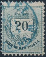 1881 20kr kék &quot;(LENG)YEL&quot; bélyegzéssel (Gudlin 300 pont)