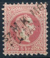 1867 5kr mozgóposta bélyegzéssel