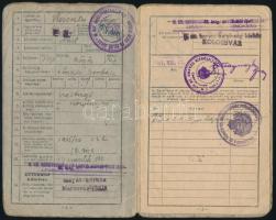 1941-1944 Katonai igazolványi lap nyárádtői (Maros-Torda vm., Észak-Erdély) illetőségű személy részé...