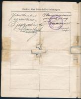 1916 Székelyudvarhely, katonai igazolványi lap (Militärschein) a cs. és kir. 82. székely gyalogezred...