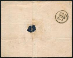 1857 9kr MP III on cover with full content "DEBRECZIN" - "Wien 1857 9kr MP III teljes...