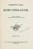 Gárdonyi Géza: Egri csillagok. Biczó András színes képeivel és rajzaival díszített kiadás. Bp.,én.,Dante, (Krakauer-ny.),332+323+1 p. + 5 (színes képtáblák) t. 9. kiadás. Fekete-fehér szövegközti és egészoldalas képanyaggal illusztrált. Kiadói javított gerincű illusztrált félvászon-kötés, kopott borítóval.