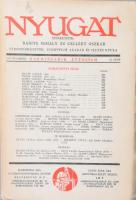 1937 A Nyugat 1937/12. karácsonyi száma, benne Illyés Gyula: Ady, Szabó Lőrinc, Weöres Sándor, stb.