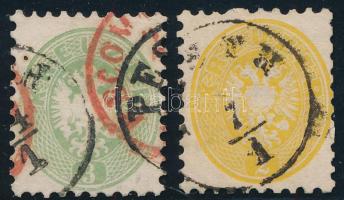 1864 2kr, 3kr &quot;PESTH&quot;