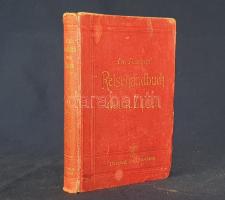 Posewitz, [Tivadar] Theodor:  Reisehandbuch durch Zipsen, Hohe Tátra und Zipser Mittelgebirge. Gepfelbesteigungen con Franz Dénes. Budapest, 1898. Franklin-Verein Ung. Literarische Anstalt und Buchdruckerei. XVI + 336 + [4] p. + 2 t. (egy kihajtható, egy színes, dupla oldalas) + 10 t. (színes, 7 kihajtható, egy dupla oldalas). Első német kiadás. Posewitz Tivadar (1851-1917) katonaorvos, geológus, Borneó- és Tátra-kutató, turisztikai író. Kézikönyvében a századfordulós hazai turizmus kiemelten fontos területére, a Szepesség városaiba és a Magas-Tátrába kalauzol. Német nyelvű útikönyve a történelmi ismertetésen túl a helyi lakosság népi karakterét is vázolja, majd az egyes régiót bő ismertetését nyújtja turisták, természetjárók és szállóvendégek számára, oldalszámozáson belül turisztikai fotók és vár-alaprajzok kíséretében. A kötet egyidejűleg magyar nyelven is megjelent. Az első előzéken a Tátrába vezető közlekedési útvonalak hálózata. A címoldalon és az egyik térkép verzóján régi gyűjteményi bélyegzés, az oldalak felső részén, a szövegtükrön kívül apró rozsdafoltosság. Példányunkból 2 levél hiányzik, a munka 12 térképpel teljes, a kihajtható panorámakép két részletben. Poss.: Tátraszéplak Fürdőigazgatósága. Aranyozott, vaknyomásos, enyhén foltos kiadói vászonkötésben, márványmintás festésű lapszélekkel. Jó példány.