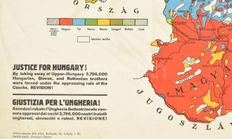 cca 1930 "Igazságot Magyarországnak! (Justice for Hungary!) Felvidékünk elrablásával 3,796.000 ...