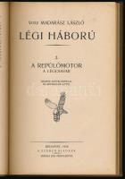 Vitéz Madarász László: Légi háború I. kötet. 1-5. füzet. Bp., 1926-1927, Szerző. Kiadói félvászon kö...