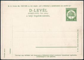 1930 D-levél használatlan hírdetéses levelező lap (80.000)