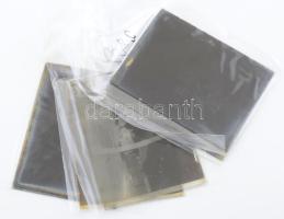 cca 1900-1930 5 db üvegnegatív, portré, csoportkép, lovasszekér utcán stb., ismeretlen fényképész, 9...