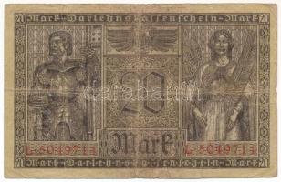 Német Birodalom 1918. 20M T:VG 
German Empire 1918. 20 Mark C:VG
Krause P#57