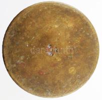 1909 Nagyméretű bronz lövedékből készített szecessziós stílusú váza, m: 39 cm