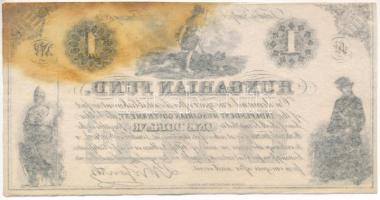 1852. 1Ft "Kossuth bankó", "B" sorozat, kitöltetlen T:F hajtatlan de nagy fo.
H...