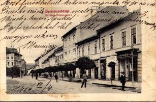 1916 Besztercebánya, Banská Bystrica; Bethlen Gábor utca, Reinhardt Kornél üzlete. Heller Flórián kiadása / street, shops (fa)