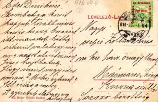 1916 Besztercebánya, Banská Bystrica; Bethlen Gábor utca, Reinhardt Kornél üzlete. Heller Flórián ki...