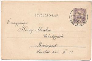 1901 Budapest XVI. Rákosszentmihály, Paulus téri lóvasút végállomás, vasútállomás (mai Pálfi János t...