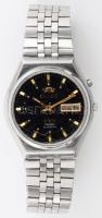 Orient 21 köves mechanikus karóra. Fém szíjjal, sérült üveggel, működik, számlap d: 28 mm