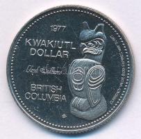 Kanada / Brit Kolumbia 1977. 1$ "Kwakiutl Dollar" Ni kapszulában T:AU (eredetileg PP) Canada / British Columbia 1977. 1 Dollar "Kwakiutl Dollar" Ni in capsule C:AU (originally PP)