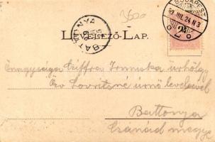 1899 (Vorläufer) Budapest XII. Svábhegyi Fogaskerekű vasútállomás, gőzmozdony, vonat (fl)