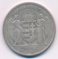 1930. 5P Ag "Horthy jobbra" T:VF 
Adamo P8