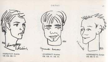 Rózsahegyi György: 
Karikatúra stadion. (Dedikált.)
[Budapest, (1983) helyesen 1984]. (Szerző - Te...