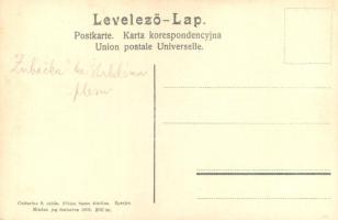 Tátra, Magas-Tátra, Vysoké Tatry; Csorbatói fogaskerekű vasútállomás, vonat, gőzmozdony. Cattarino S...