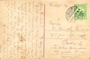 1913 Trencsénteplic, Trencianske Teplice; Villamos vasútállomása / Station der elektrischen Bahn / t...