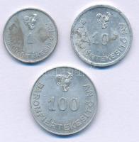 ~1948-1955. "Baromfiértékesítő Nemzeti Vállalat" Al bárcája 1, 10, és 100 Hollandi ládáról...