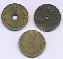 ~1950. "Baromfiértékesítő Nemzeti Vállalat" Cu bárcája 1, 10, és 50db 1/2 tojásos ládáról ...