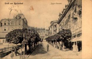 1916 Mariánské Lázne, Marienbad; Jäger Strasse / street (fl)