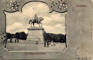 Oslo, Christiania, Kristiania; Carl Jonas Monumentet. Art Nouveau, floral (EK)