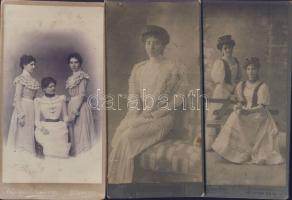 1900-1910 9 db fénykép Belgráder Soma és Vámos Aladadár balassagyarmati fényképészek műtermeiből