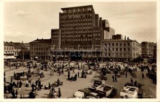 Oslo, Folketeatret, Restaurant, Festsalene, Kristiania Folkebank, Cafee, Holm, Hanssen & Co. Confektionsfabr. / theatre, market, shops