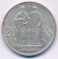 Szlovákia 1941. 20K Ag Cirill és Metód T:AU,XF  Slovakia 1941. 20 Korun Ag St. Kyrill and St. Methodius C:AU,XF  Krause KM#7.1