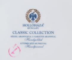 Hollóházi Szeder mintás háncsnyomott áttört mintás kínáló. Jelzett, hibátlan, d: 19,5 cm, m: 5,5 cm