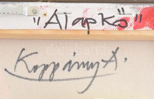 Koppány Attila (1947-): Alapkő, 2024. Akril, vászon. Jelzett a hátoldalán. 40x40 cm