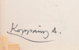 Koppány Attila (1947-): Fény, 2024. Akril, vászon. Jelzett a hátoldalán. Fakeretben. 40x40 cm