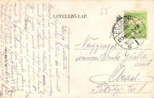 1916 Pozsony, Pressburg, Bratislava; Főpályaudvar, vasútállomás, kanyarodó villamos. W.L. Bp. 648. /...