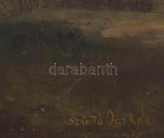 Szántó Oszkár (-): Legelő tehén. Olaj, vászon Jelezve jobbra lent. 55x68 cm. Dekoratív, kissé sérült...