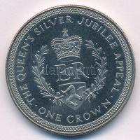 Man-sziget 1977. 1C Cu-Ni "Ezüst jubileum" T:UNC,AU 
Isle of Man 1977. 1 Crown Cu-Ni &quo...
