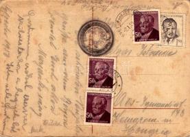 1951 Pláne pod Jestedem, Chata K.C.S.T. na Plání / mountain tourist rest house in winter (EB)